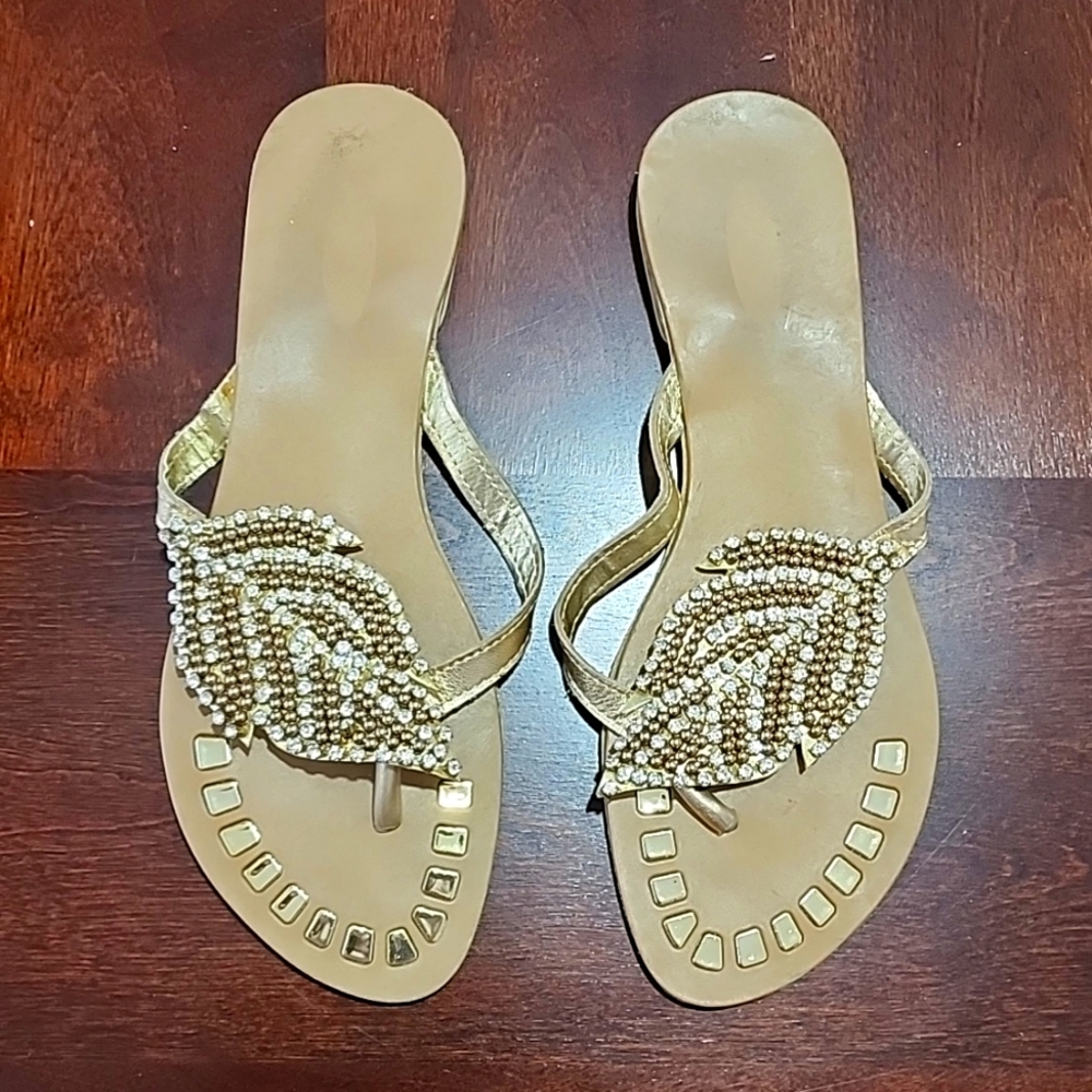 MixIt flip Flop Gold size 9
